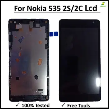 

For Microsoft Nokia lumia 535 2S/2C lcd Display +frame Black 5.5inch Digitizer Assembly Touch Screen Replacement Full parts+kits