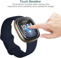 2pcs Unthin Soft TPU HD pellicola protettiva trasparente per Fitbit Versa 3/Sense Smart Watch Cover protettiva per schermo intero per Fitbit Versa3