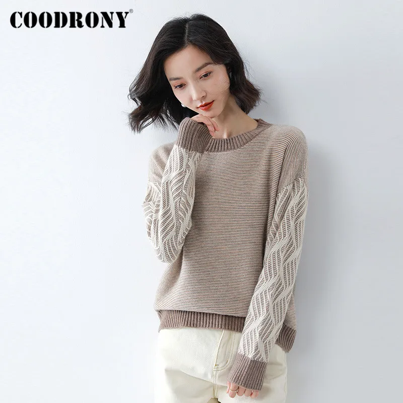 COODRONY Brand Elegant Light Color Slim Pullover Sweaters Female 2020 New Autumn Winter Streetwear Fashion Jumper Women W1163