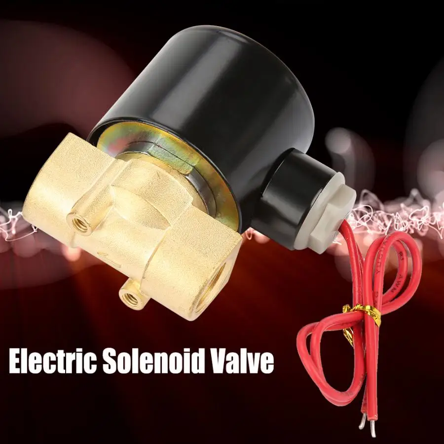 2W040-10 DC12V AC110V AC220V G3/8 2 Way прямого действия N/C нормально закрытый латунный 10 кг 0-1.0MPa Электрический электромагнитный клапан