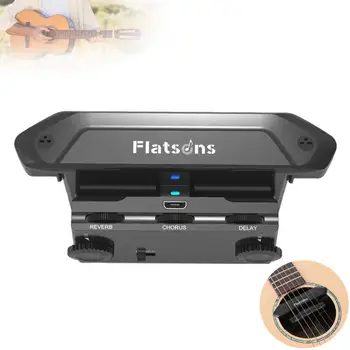 

Multi-function Rechargeable Guitar Resonance Pickup Musical Amplifier with Reverbs Chorus Delay VOL Mic Function