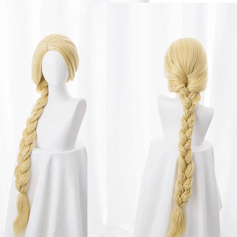 

Morematch 120cm/47" Women Princess Rapunzel Wig Long Blonde Straight Hair Wig Halloween Role Play Tangled Hair Fancy Costumes