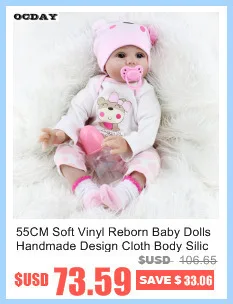 55 см мягкие виниловые куклы Reborn Baby, ручная работа, дизайн, ткань, тело, силикон, реалистичные, живые, куклы, игрушки для детей, рождественские девочки