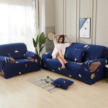 

Yaapeet Stretch Slipcovers Sectional Elastic Stretch Sofa Cover for Living Room L shape Armchair Cover Single/Two/Three seat