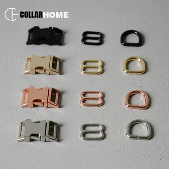 

100 sets metal belt release buckle inner 15mm D rings link buckles for backpack pet collar harness DIY accessories flat sliders