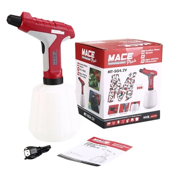 

4.2V Adjustable Nozzle High Pressure Electric Sprayer Ergonomic 2000mAh Large-capacity Battery W/ LED Lights USB Charging Cable