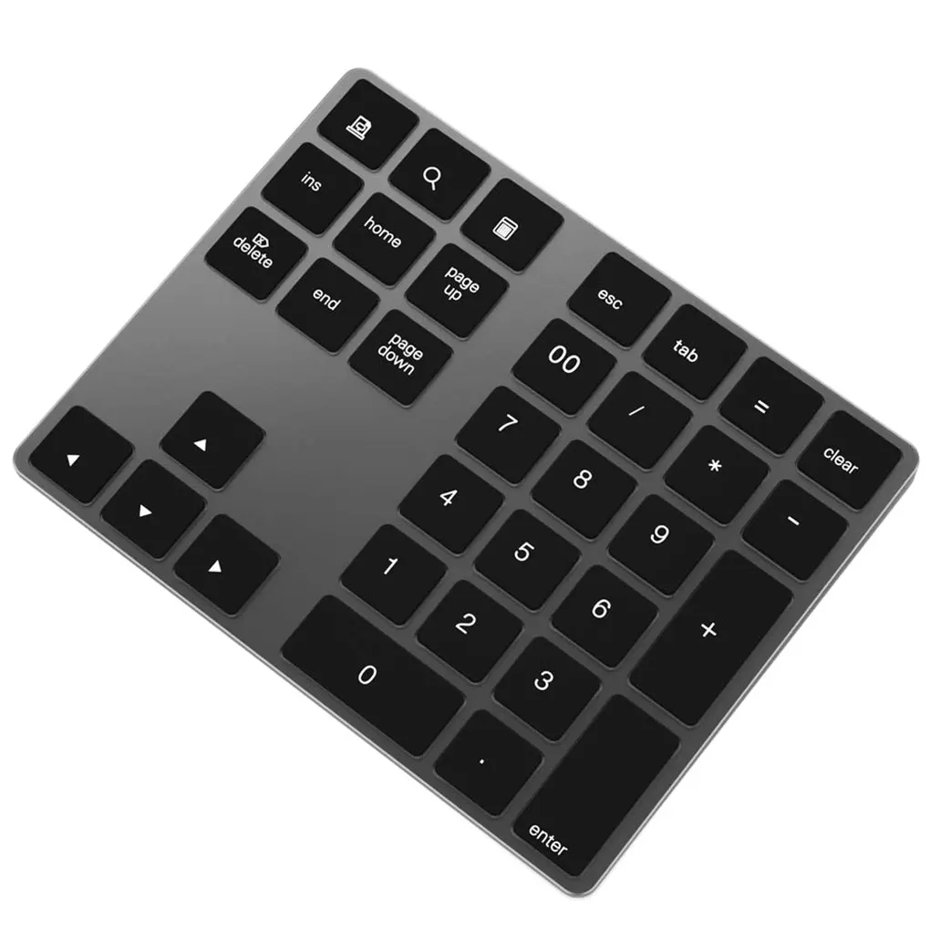 Алюминиевый сплав Bluetooth номер Pad перезаряжаемая беспроводная цифровая клавиатура тонкая внешняя клавиатура Numpad