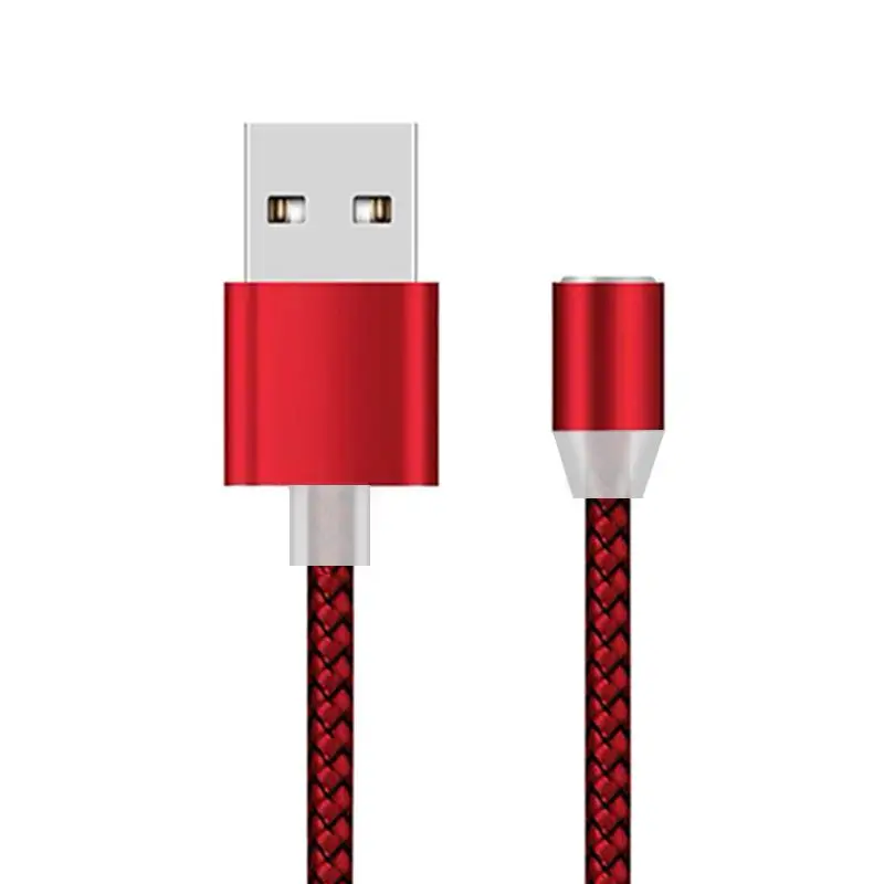 Only Cable Red Магнитный USB кабель для быстрой зарядки usb type-C кабель для iPhone 11 XS Max 6 7 8 Plus IOS Магнитный зарядный кабель для Micro USB нейлон - Цвет: Only Cable Red