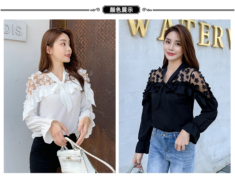 fashion woman blouses summer Autumn long sleeve women shirts white blouse tops office lady work wear blouse shirt blusas