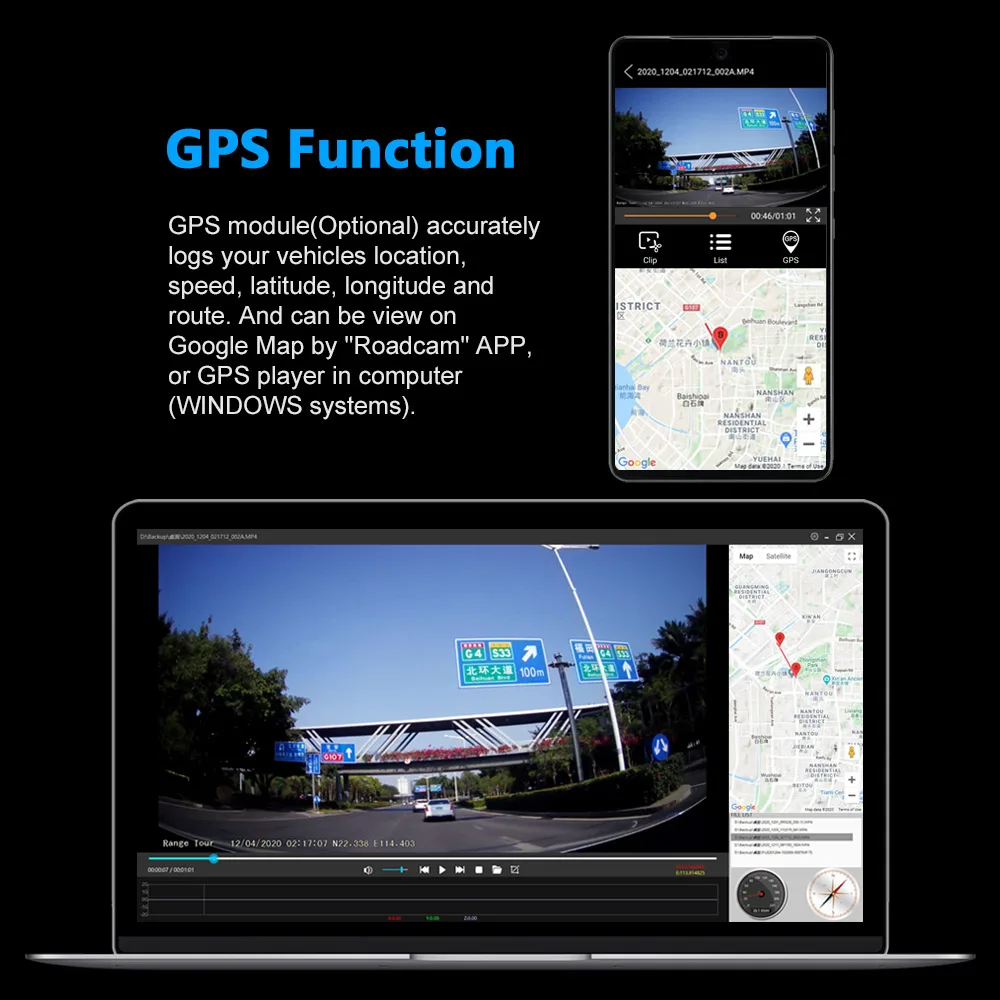 Скрытый Автомобильный видеорегистратор Mini 4K 2160P с двумя объективами Wi Fi GPS Novatek 96663
