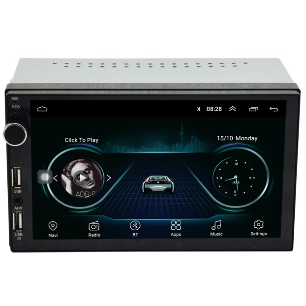 2Din универсальный автомобильный навигатор Android 8,1 Mp5 автомобильный навигатор Dvd одна машина