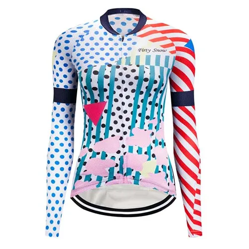 Only jersey Одежда для велоспорта Женская длинный рукав дорожный трикотажный комплект для велоспорта Спортивная велосипедная форма женская одежда mallot mtb костюм платье с нагрудником одежда - Цвет: Only jersey