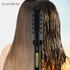 Professional Titanium Alloy Hair Straightener Wide Plate Flat Iron Temperature Adjustable with Venting Hole Straightening Iron 6