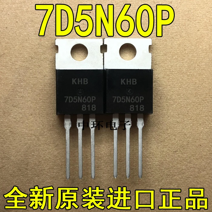 10 шт./лот KHB7D5N60P TO220 MOS 7.5A600V/10 шт./лот