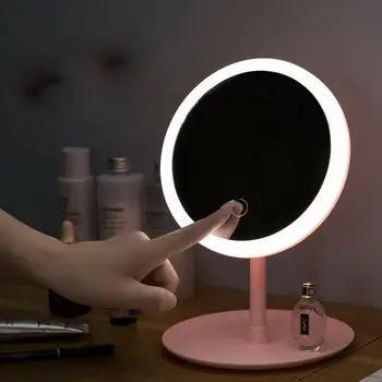 

Portable MAKEUP MIRROR Daylight LED Light Folding DOUBLE SIDE Vanity Bathroom Travel Compact USB Rechargeable