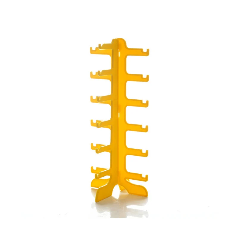 6 pairs yellow 3/4/5 пар пластмассовые солнцезащитные очки витринный стеллаж, партия из 5 пар очки держатель стойки черный/прозрачный/Белый солнцезащитные очки держатель, полка дисплея - Цвет: 6 pairs yellow