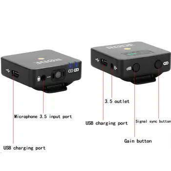 

Original RODE Wireless Go Professional Compact Microphone 2.4GHz Wireless Clip-on Small Condenser Mic for Camera Vlogging