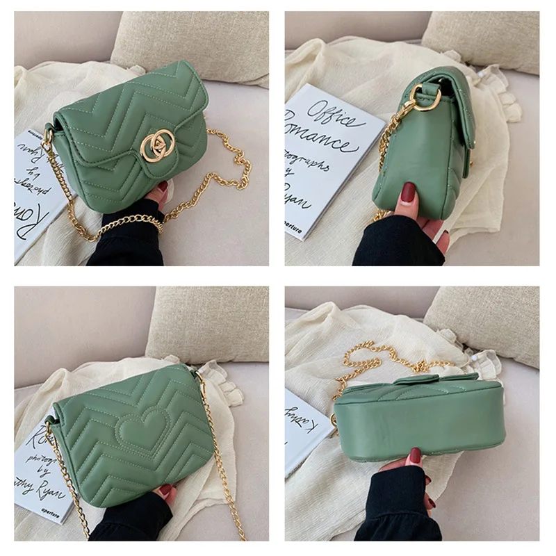 

2019 New Style Car Suture Soft Surface Square Sling Bag (Large Small) Circle Shoulder WOMEN'S Bag