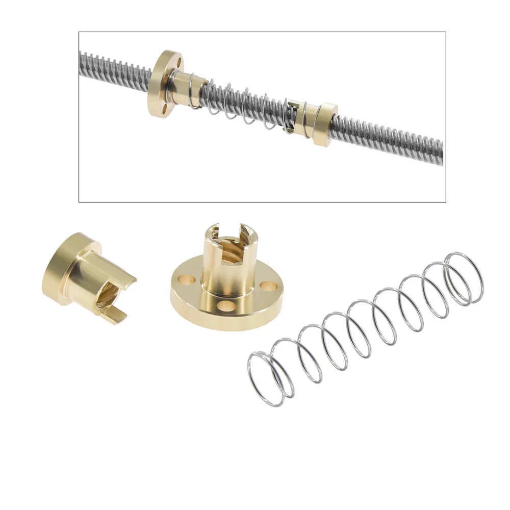 T8 Lead Screw,304 Stainless Steel 8mm,0.31 Threaded Rod with Anti-Backlash Spring Loaded Nut for 3D Printer 300mm T8 Lead Screw,304 Stainless Steel 8mm,0.31 Threaded Rod with Anti-Backlash Spring Loaded Nut for 3D Printer 300mm