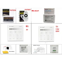 Miboxer B1/T1 4-Зона Smart Панель пульт дистанционного управления; FUT036 один Цвет контроллер WL-Box1 Wi-Fi iBox смарт-пульт дистанционного управления для светодиодной полосы