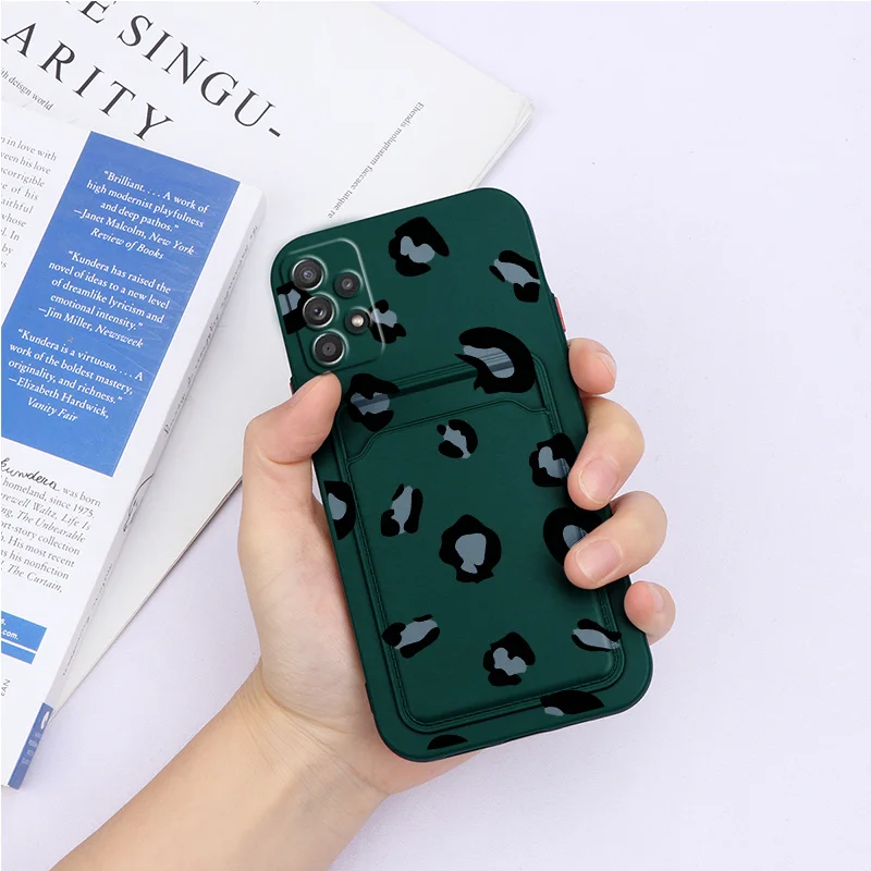 For Samsung A52 Case Soft TPU Silicone Wallet Card Holder Back Cover For Samsung Galaxy A 52 a52 4G 5G Flower Shell Fundas Couqe silicone case samsung