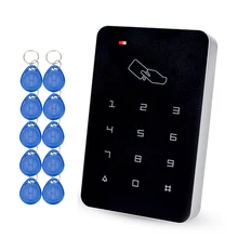 Автономная клавиатура контроля доступа RFID Клавиатура 125 кГц EM кард-ридер пароль Открыватель двери система блокировки+ 10 шт. EM4100 Ключевые карты