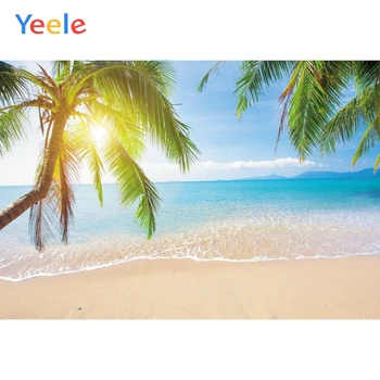 

Summer Holiday Surfing Party Seascape Beach Palm Tree Photography Backdrop Personalized Photographic Background For Photo Studio