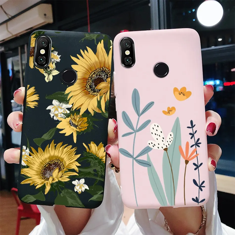 Sunflower Love Heart Silicone Soft Phone Case - 6.26 Protective Cover Bumper