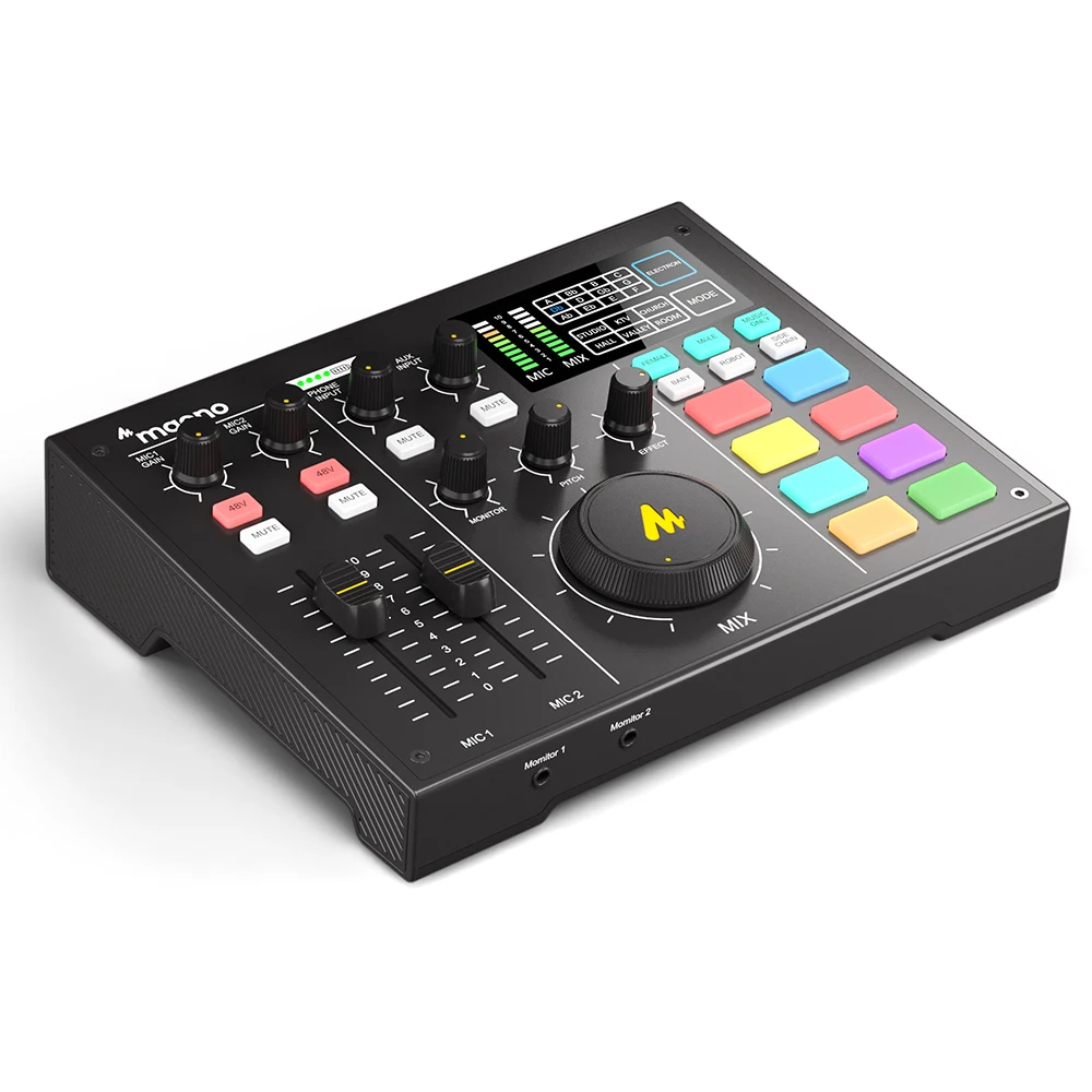 US $199.99 MAONOCASTER AM100 AllInOne Audio Interface Podcast Sound Card Digital Podcaster For Studio Recording Live Streaming Gaming