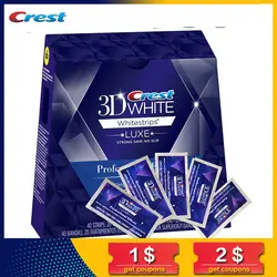 Original1box / 40 полосы 20 Pouches крест 3D белый люкс профессиональные эффекты Crest Whitestrips гигиены полости рта отбеливание зубов