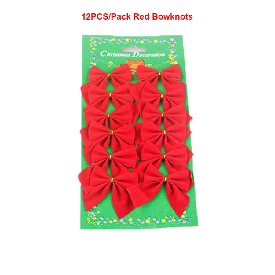 Red Bowknot Natal 6 шт./упак. сердце рождественские подвесные шары Рождественская елка украшения для рождественской вечеринки рождественские украшения для дома - Цвет: Red Bowknot