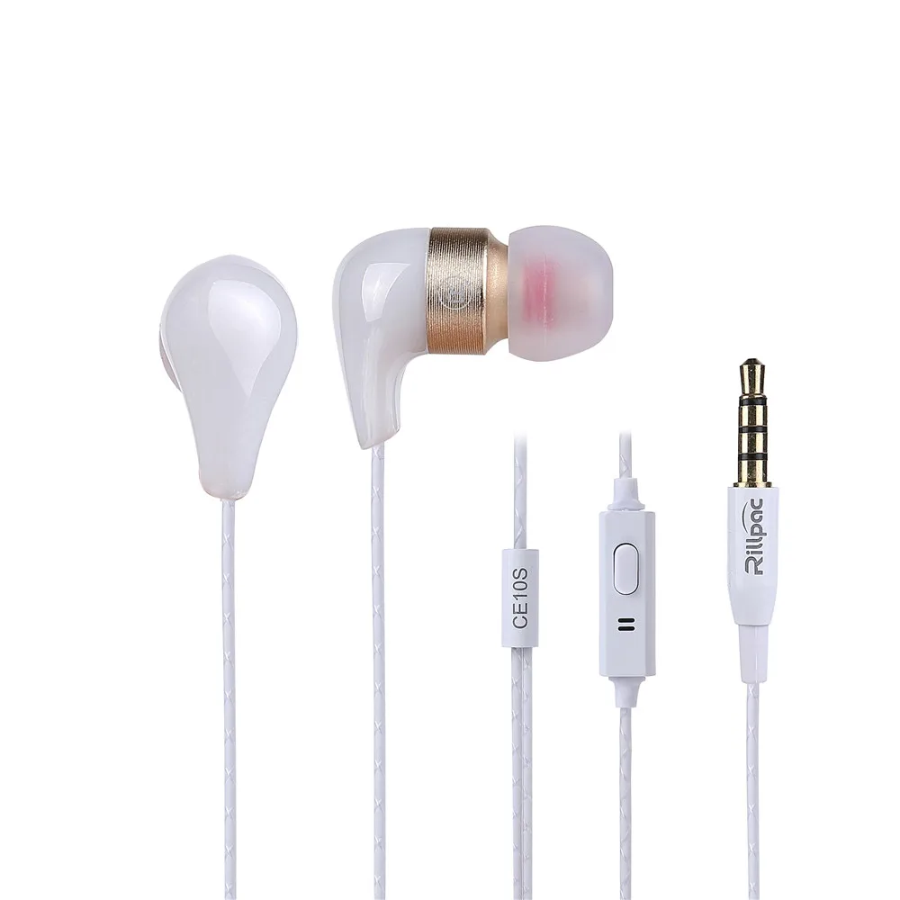 Rillpac CE10S with mic 3 5mm In ear Noise Isolating HD HiFi Earphone earbuds super bass stereo earphones for Smart phone