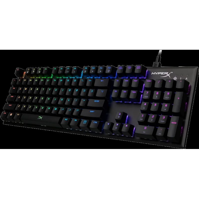Клавиатура HyperX Alloy FPS RGB HX-KB1SS2-RU механическая, Kailh Silver Speed, USB, подсветка RGB, цвет: черный