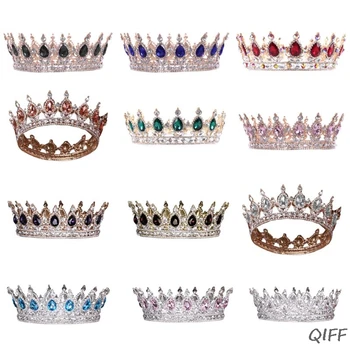 

Baroque Bridal Crown Headdress Rhinestone Wedding Photography Hair Accessories