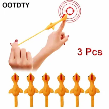 

3PCS Finger Birds Fun Novelty Toys Funny Joke Rubber Chicken Stretchy Flying Turkey Party Favors