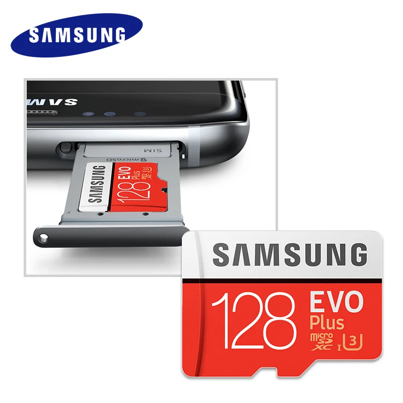 SAMSUNG Micro SD карты памяти EVO+ 128 Гб 64 Гб оперативной памяти, 32 Гб встроенной памяти, 95 МБ/с. 100 МБ/с. C10 SDHC/SDXC U1 U3 TF Card 64 г 32 г карты