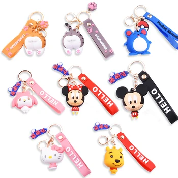 

Kawaii Cartoon Keychain Accessories Cute Anime Cat Melody Protective Silicone Key Chain For Women Gift Supplies Key Chains