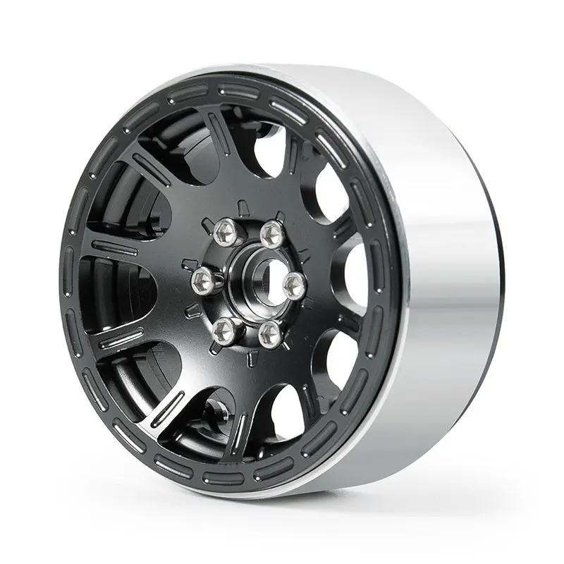 Алюминиевый сплав Beadlock 2," обод колеса концентратор для 1/10 RC Гусеничный осевой SCX10 Wraith 90018#25 - Цвет: Titanium 1pcs