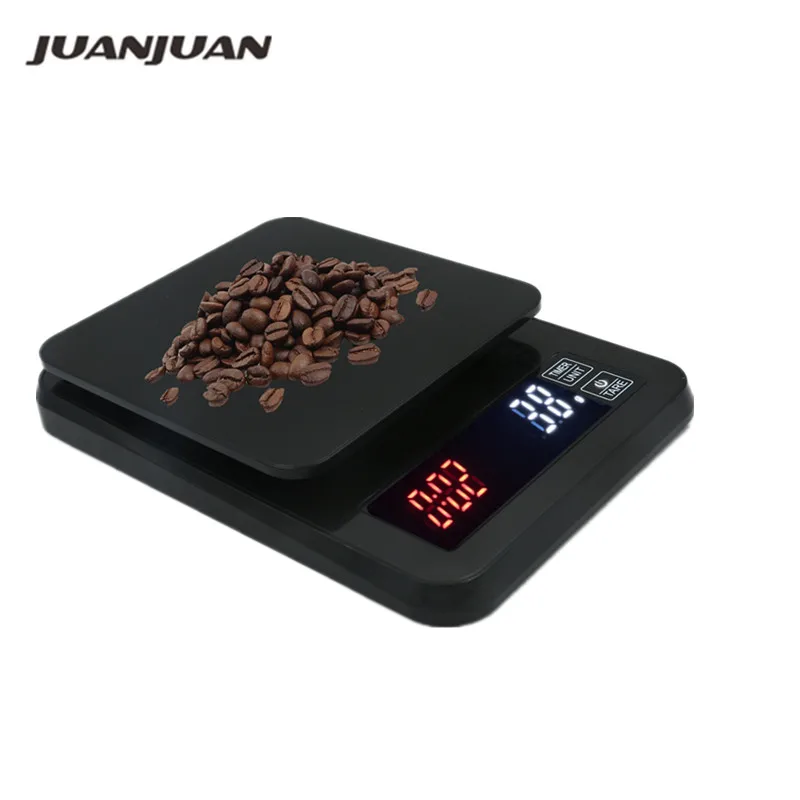 

10/5/3KG 1/0.1g Digital Electronic Drip Coffee Scale with Timer Household Kitchen Balance Scale Weighing Measuring Tools 40%Off