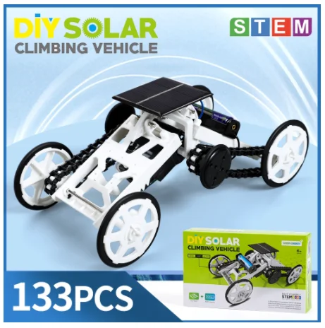 STEM Solar Energy Robot Car DIY Climb Vehicle Educational Toy Kit Technology Science Powerm Assembly Set Toys for Kids | Игрушки и хобби