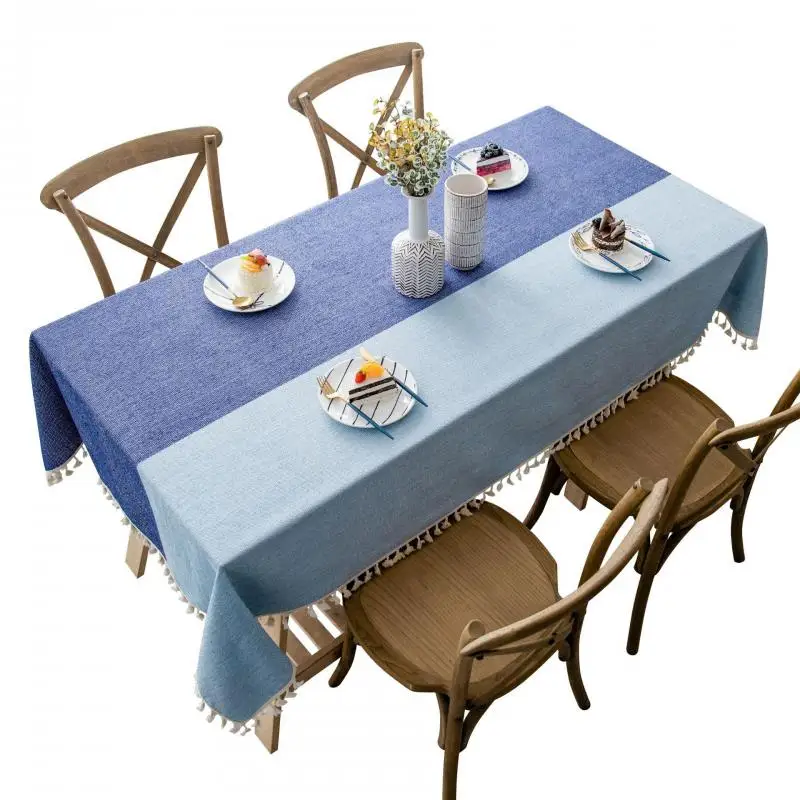 

1pcs Living Room Coffee Table Cloth Cotton Mixed Colors Wedding Decoration Tablecloth For Table Covers Rectangular Tablecloths