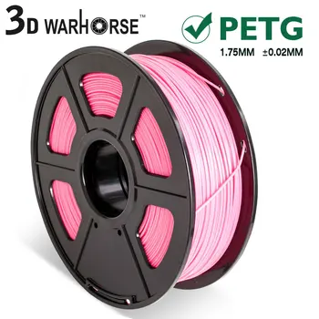 

PETG Filament 1kg 1.75mm Tolerance 0.02mm FDM 3D Printer Material High Strength Non-toxic 100% No Bubble Filaments with Spool