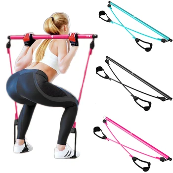 

Yoga Resistance Bands Pilates Stick Bodybuilding Gym Thicken Rubber Tube Elastic Bands Fitness Equipment Training Exercise
