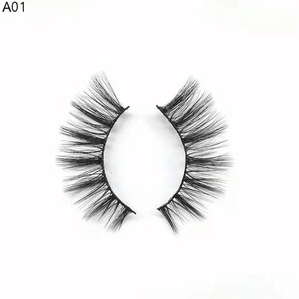 fake lashes makeup 3D Multi-layered long Faux Fluffy Volume Lashes Natural Eyelashes | Красота и здоровье