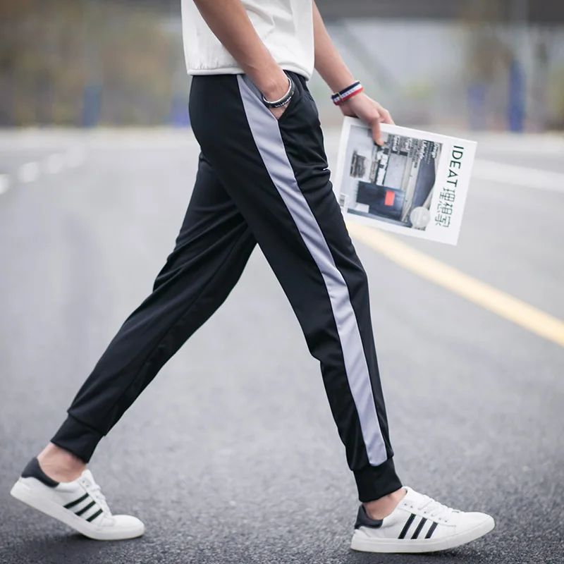 

MEN'S Pants Korean-style Casual Versatile Summer Trend 9 Sub-Loose-Fit Skinny Athletic Pants Hong Kong Style Capri Pants