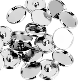 

20pcs 20mm Blank Base Setting Snap Button Rhinestone Noosa Jewelry Findings