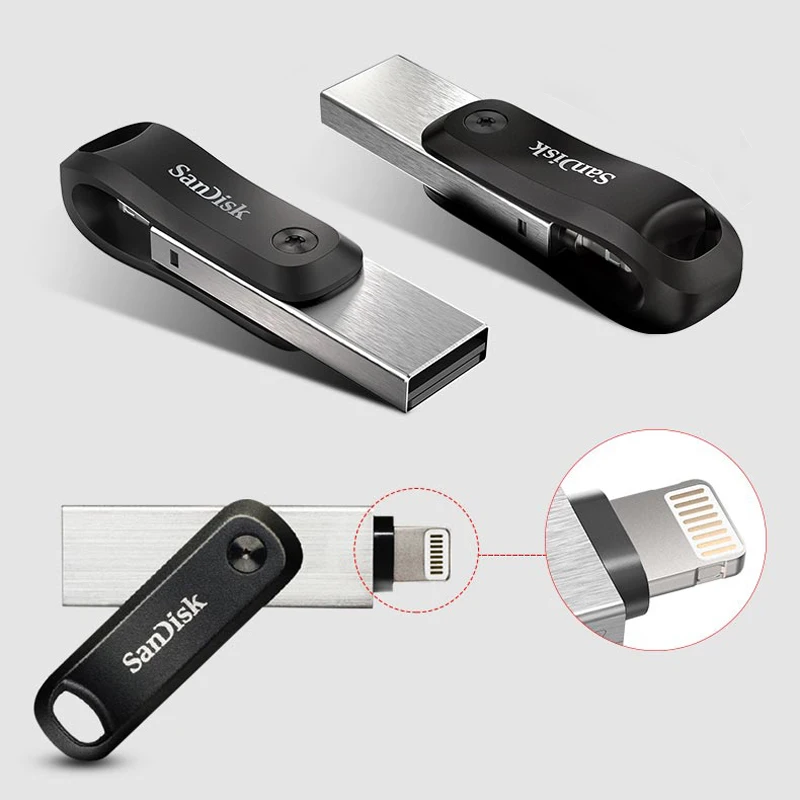 Флеш-накопитель sandisk iXpand 128GB 256GB USB3.0 OTG палка диск на ключе памяти для телефона для iPhone iPad iPod Memory Stick