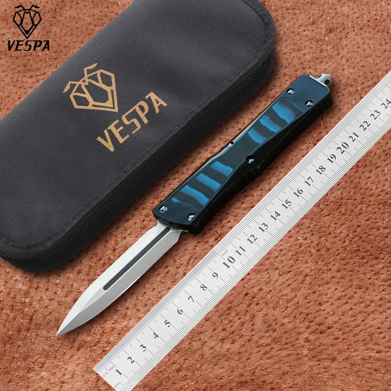 Лезвие ножа VESPA: D2 Ручка: алюминий + TC4 G10 кемпинг выживание на природе EDC Охота