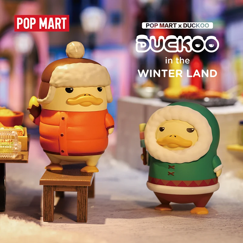 POPMART 3 шт. Duckoo зимняя фигурка утки глухая коробка Кукла бинарная фигурка подарок на день рождения детская игрушка