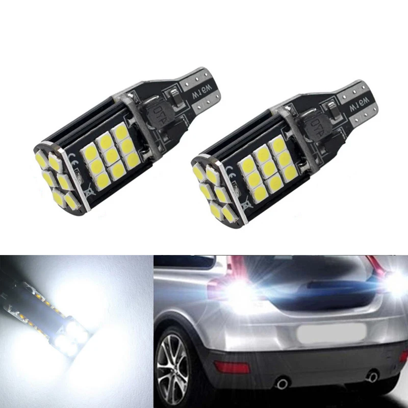 2x супер яркий T15 W16W 921 24 SMD LED 3030 Авто Canbus Обратный Свет заднее освещение резервная